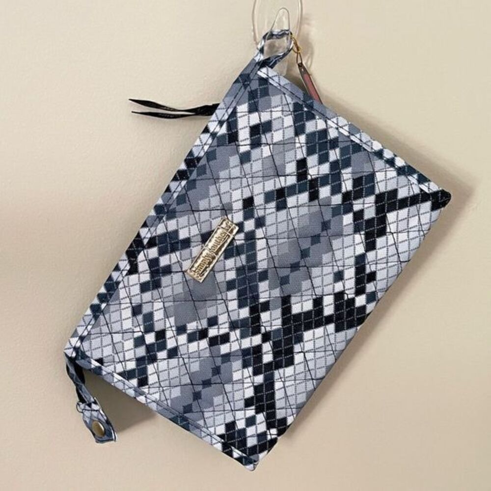 NWT Simply Southern Makeup Brush‎ Travel Bag Snake Print Gray Black One Size